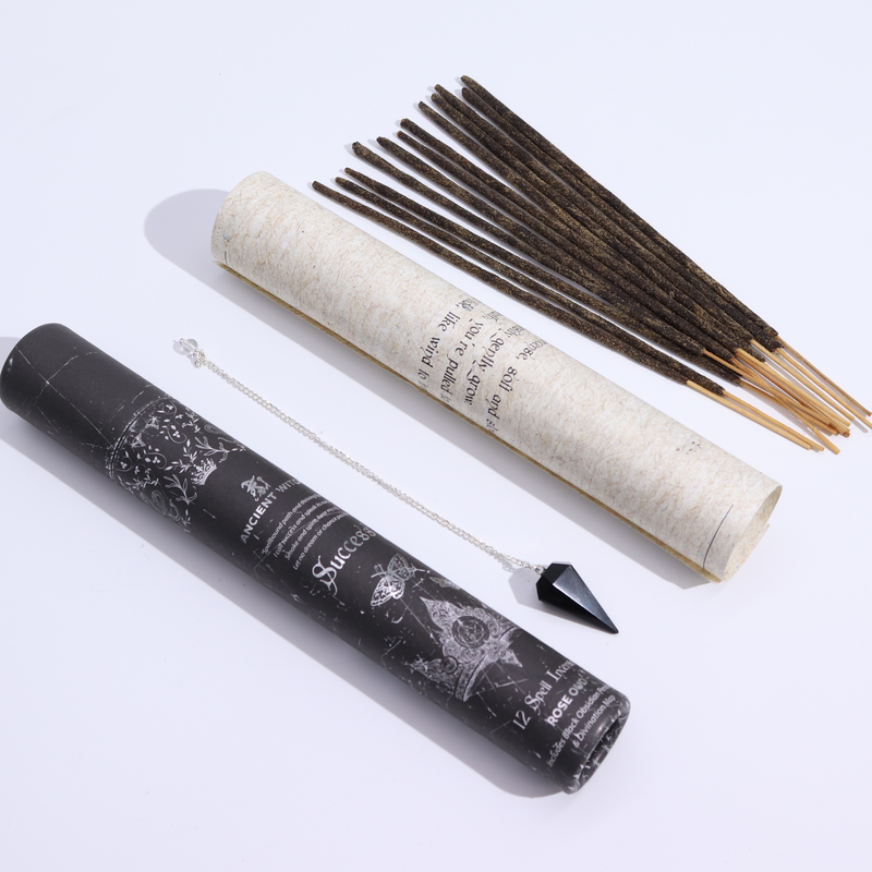 Tube Encens sortilège Ancient Witch  – Succès – Pendule Obsidienne Noire
