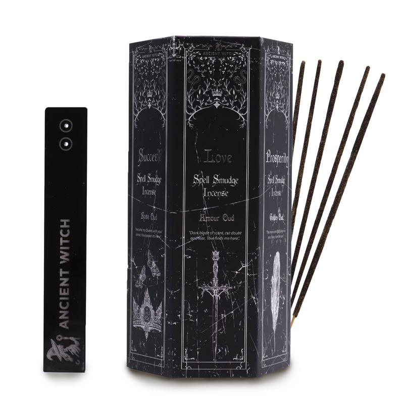 Set Encens sortilège Ancient Witch – Pyramides – 5 encens avec porte-encens