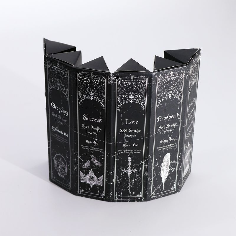 Set Encens sortilège Ancient Witch – Pyramides – 5 encens avec porte-encens