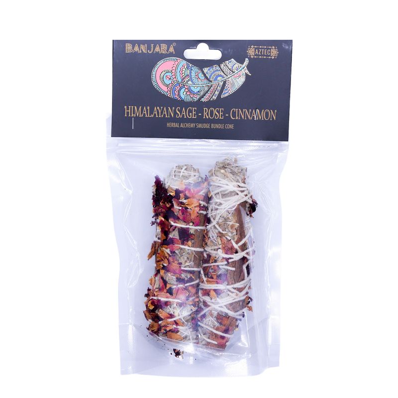 Banjara Smudge -Sauge de l’Himalaya, Rose, Cannelle