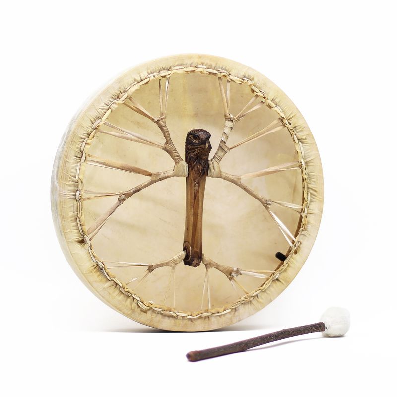 Esprit de l’Aigle - Tambour Chaman & Baguette - Accordable - 40 cm