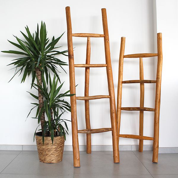 Échelles Décoratives en Bois Kemu & Teck – Style Japandi, Bohème & Naturel