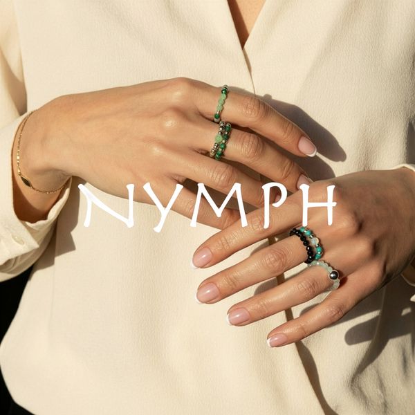 Bagues Nymph en Pierres Naturelles – Sets de 3