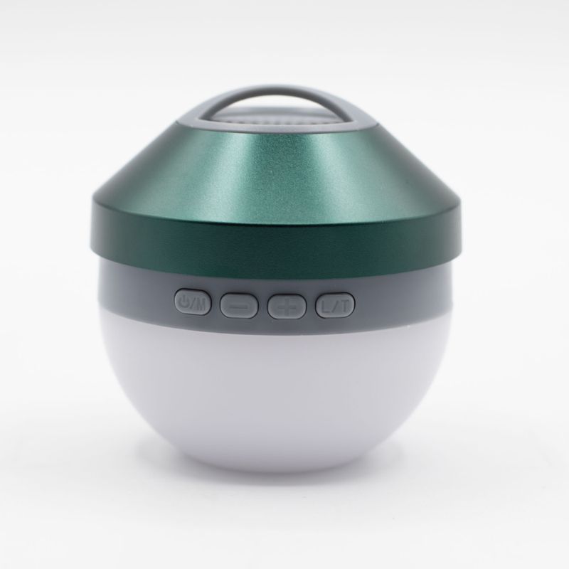 Lampe suspendue de camping et mini haut-parleur - Vert
