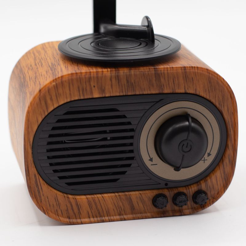 Mini Gramophone Rétro - Bluetooth & Radio FM - 5 watts x 1