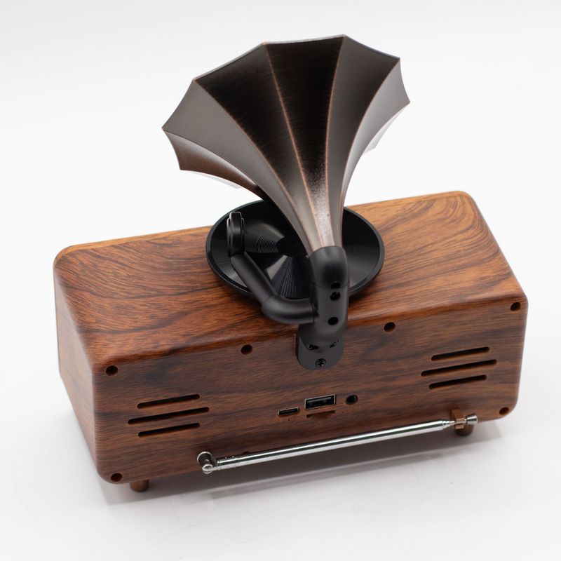 Mini Double Gramophone Rétro - Bluetooth - 5,4 watts x 2