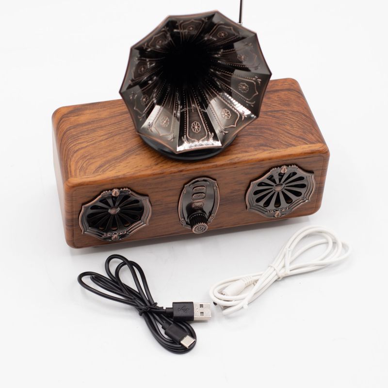 Mini Double Gramophone Rétro - Bluetooth - 5,4 watts x 2