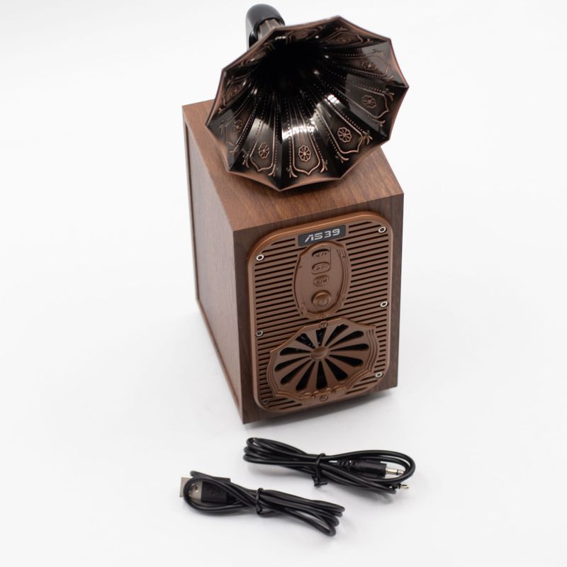 Gramophone Rétro Grand Modèle (Très Puissant) - Bluetooth - 8 watts