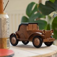 Haut-parleur Voiture Vintage Classique et support téléphone - Bluetooth - 5 watts