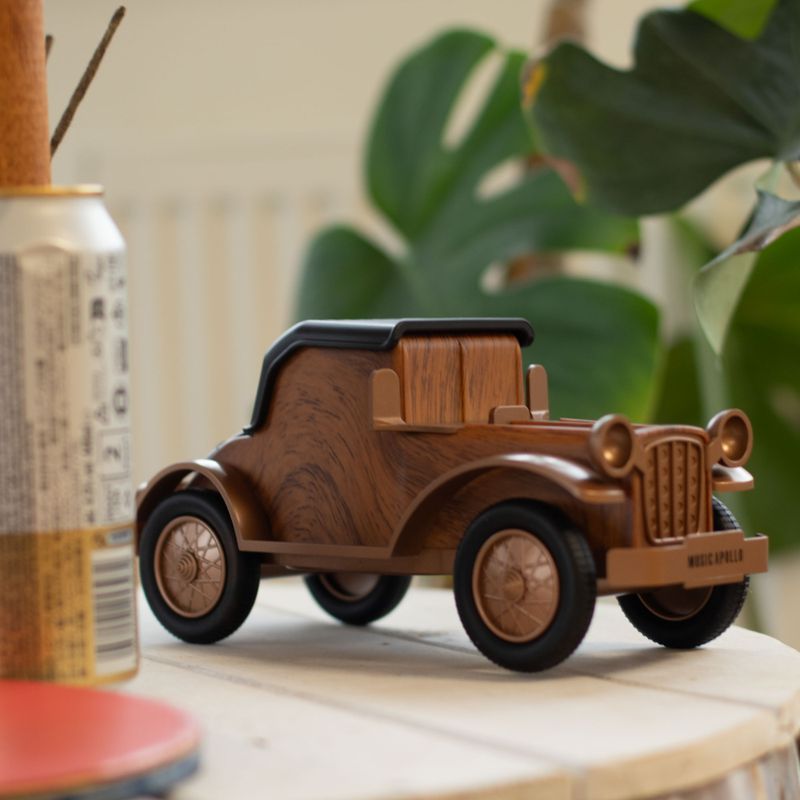 Haut-parleur Voiture Vintage Classique et support téléphone - Bluetooth - 5 watts