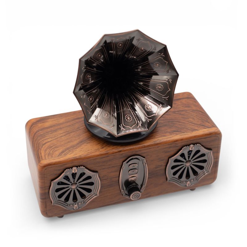 Mini Double Gramophone Rétro - Bluetooth - 5,4 watts x 2
