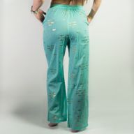 Nomad Sari Pantalon - motif Poisson Turquoise et Or