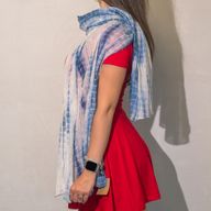 Nomad Sari – Foulard d’été 180x50 cm – Fête – Bleu