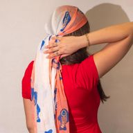 Nomad Sari – Foulard d’été 180x50 cm – Poisson – Corail