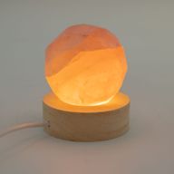 Support USB LED en bois rond de 6 cm - Froid / Chaud / Lumière du jour