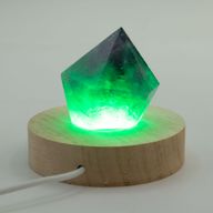 Socle LED USB Rond en Bois 8 cm – Multicolore