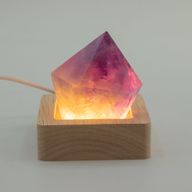 Socle LED USB Carré en Bois 6 cm – Blanc Froid/Chaud/Jour