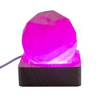 Socle LED USB Carré en Bois 6 cm – Multicolore