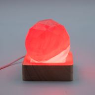 Socle LED USB Carré en Bois 6 cm – Multicolore