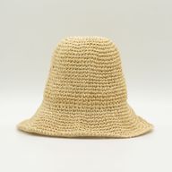 Nomad Sari Chapeau de soleil en paille souple - Beige naturel