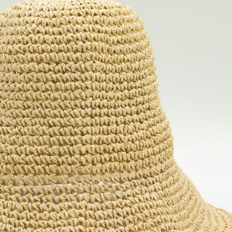 Nomad Sari Chapeau de soleil en paille souple - Beige naturel