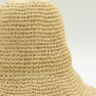 Nomad Sari Chapeau de soleil en paille souple - Beige naturel