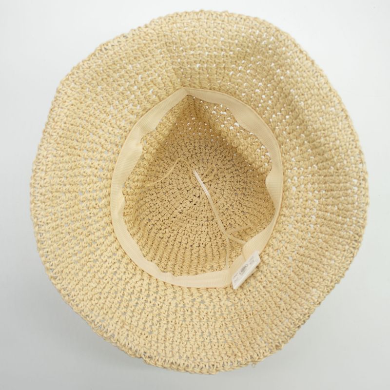 Nomad Sari Chapeau de soleil en paille souple - Beige naturel