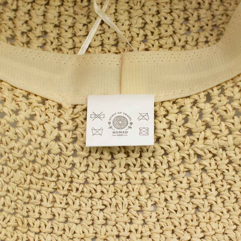 Nomad Sari Chapeau de soleil en paille souple - Beige naturel