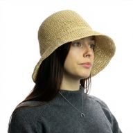 Nomad Sari Chapeau de soleil en paille souple - Beige naturel
