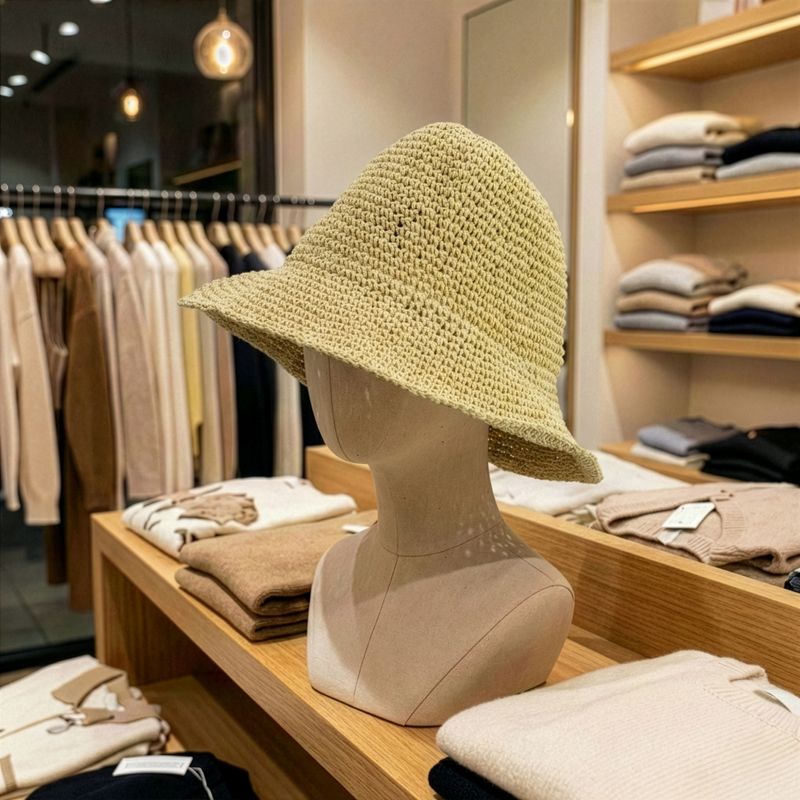 Nomad Sari Chapeau de soleil en paille souple - Beige naturel