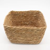 Paniers Carrés en Jonc de Mer – Naturel – Set de 3