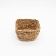 Paniers Carrés en Jonc de Mer – Naturel – Set de 3