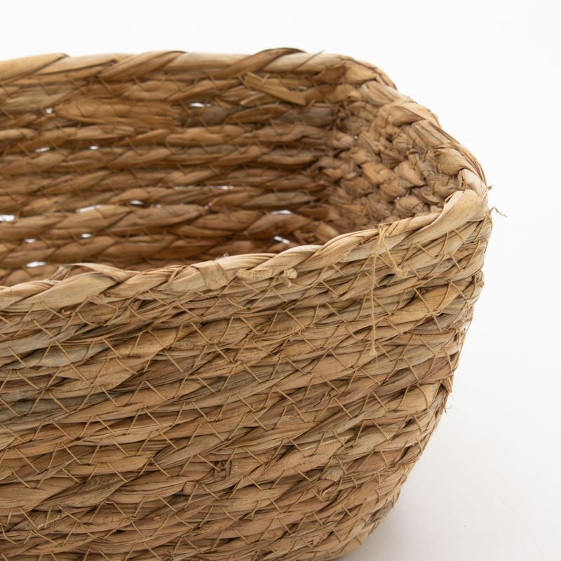 Paniers Carrés en Jonc de Mer – Naturel – Set de 3