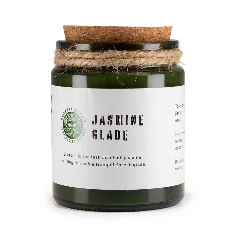 Bougie Greenman en cire de soja à mèche en bois - Jasmin Clairière