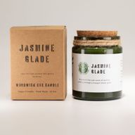 Bougie Greenman en cire de soja à mèche en bois - Jasmin Clairière