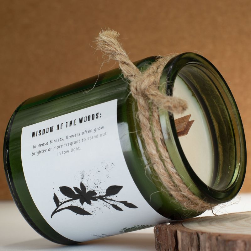 Bougie Greenman en cire de soja à mèche en bois - Jasmin Clairière