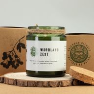 Bougie Greenman en cire de soja à mèche en bois- Zeste boisé