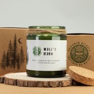 Bougie Greenman en cire de soja à mèche en bois - Lune du Loup