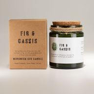 Bougie Greenman en cire de soja à mèche en bois - Figues écrasées et cassis
