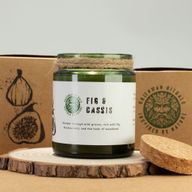Bougie Greenman en cire de soja à mèche en bois - Figues écrasées et cassis