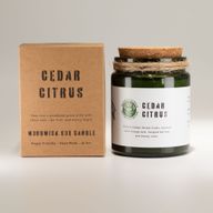 Bougie Greenman en cire de soja à mèche en bois - Résine forestière