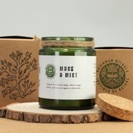 Bougie Greenman en cire de soja à mèche en bois - Mousse et Brume