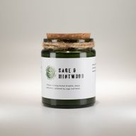 Bougie Greenman en cire de soja à mèche en bois - Sauge et Bois de Menthe