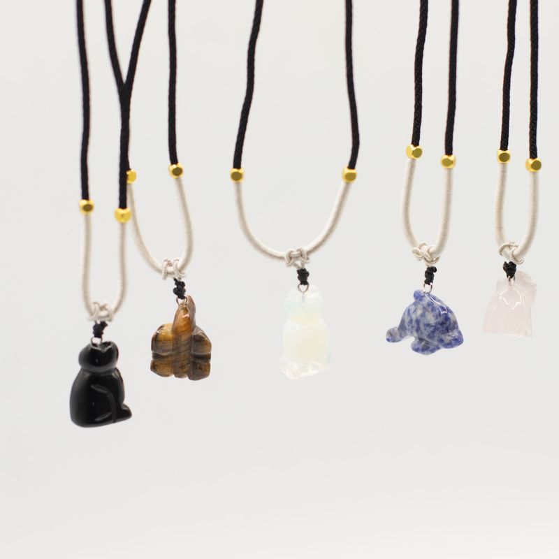 Pendentifs en pierres précieuses - Collection Animaux (assortis)
