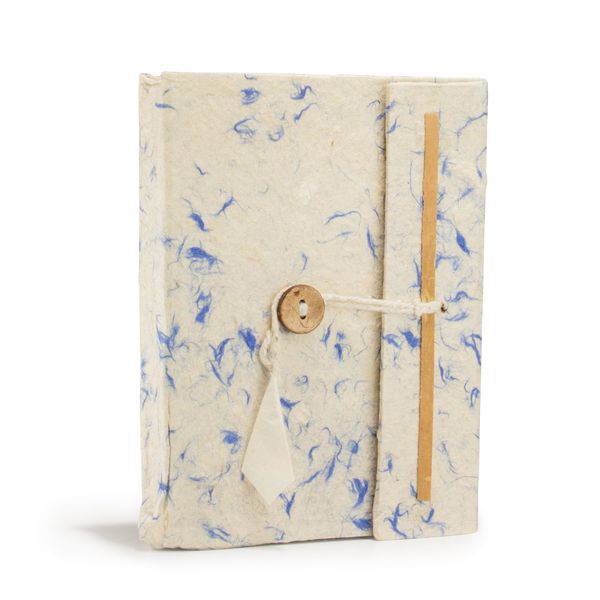 Moyen carnet papier Lokta & Coton bleu