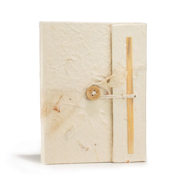 Carnet moyen papier Lokta motifs floraux