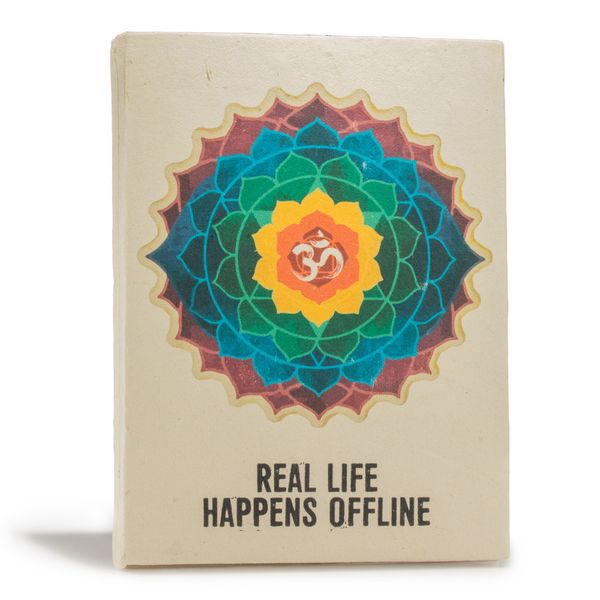 Grand carnet papier Lokta  « Real Life » - avec marque-page