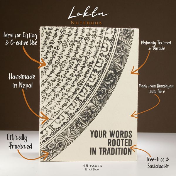 Grand carnet papier Lokta  « Your Words » - avec marque-page