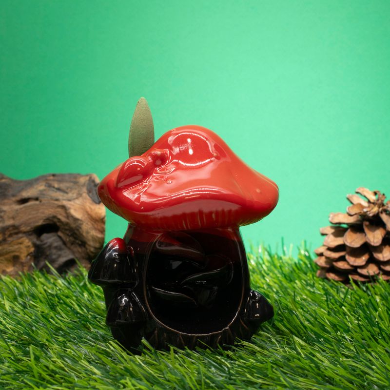 Fontaine à Encens Flux Inversé– Grand Champignon Rouge