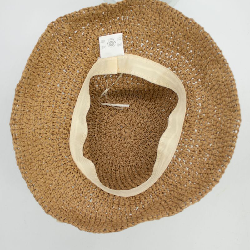 Chapeau de soleil en paille souple – Café & Marguerites